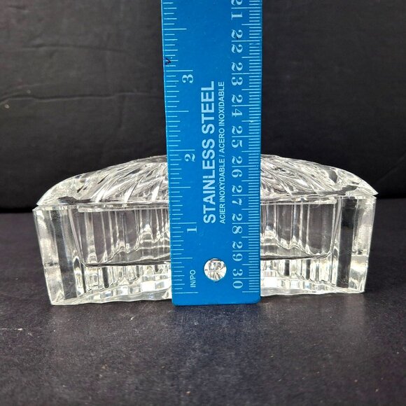 Bohemian Crystal Trinket Box Czech Republic Triangle Original Stickers and Box - Picture 5 of 13